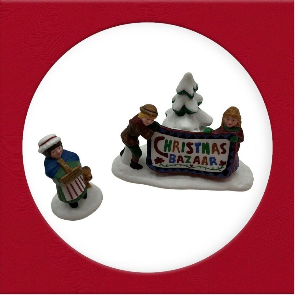 Dept. 56 Heritage Village Collectio Christmas Bazaar....Sign  Retired  Boxed